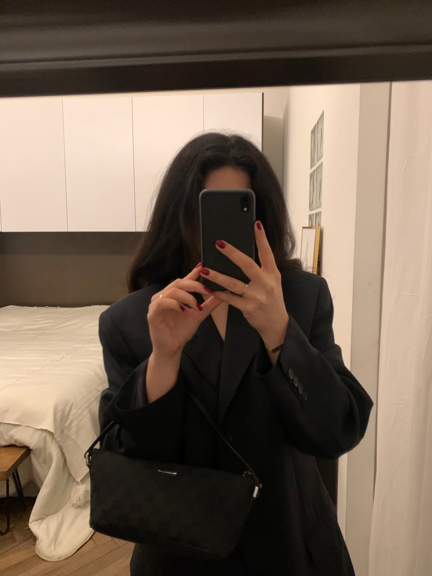 Gucci black monogram boat