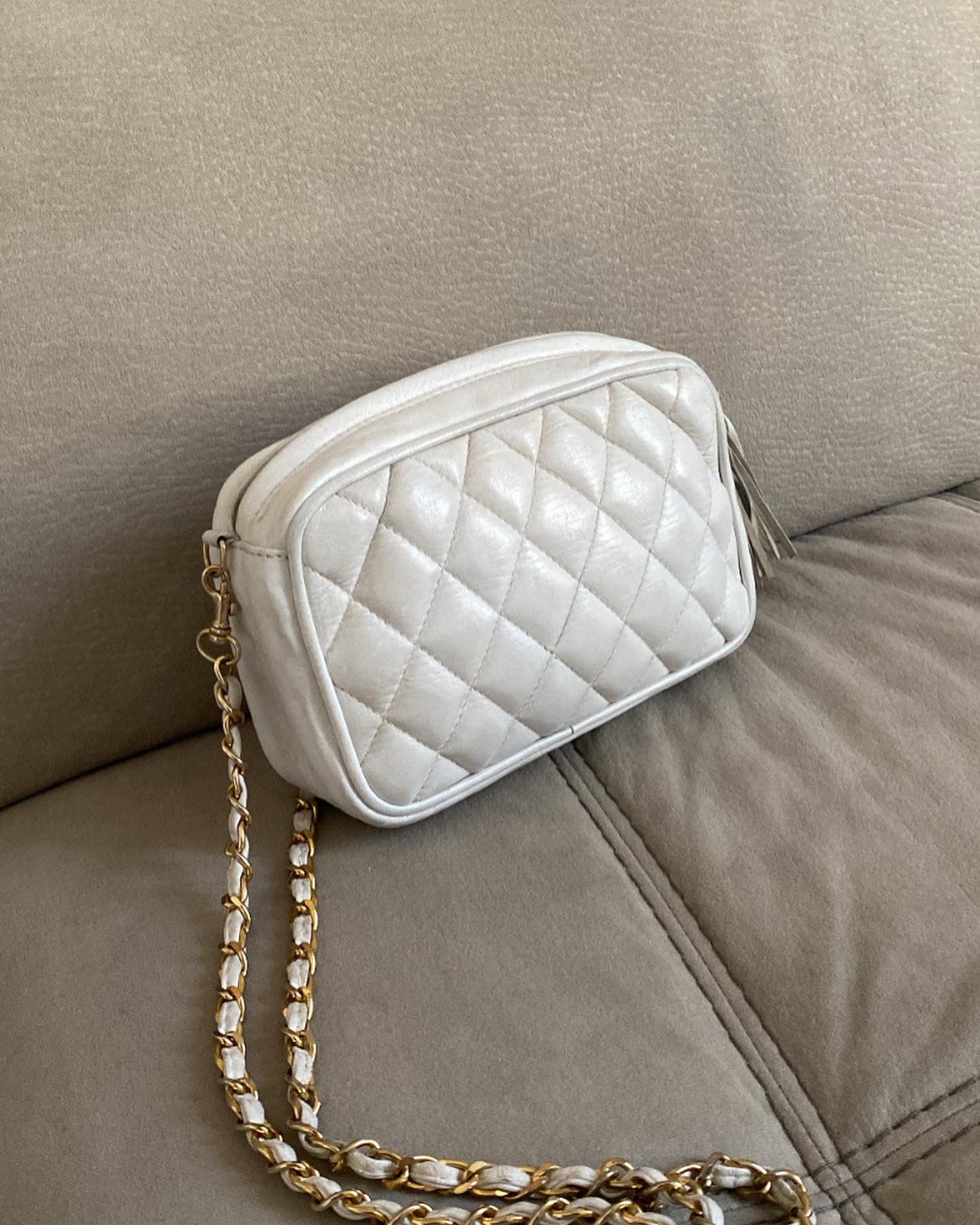 Chanel Mini Camera Bag White