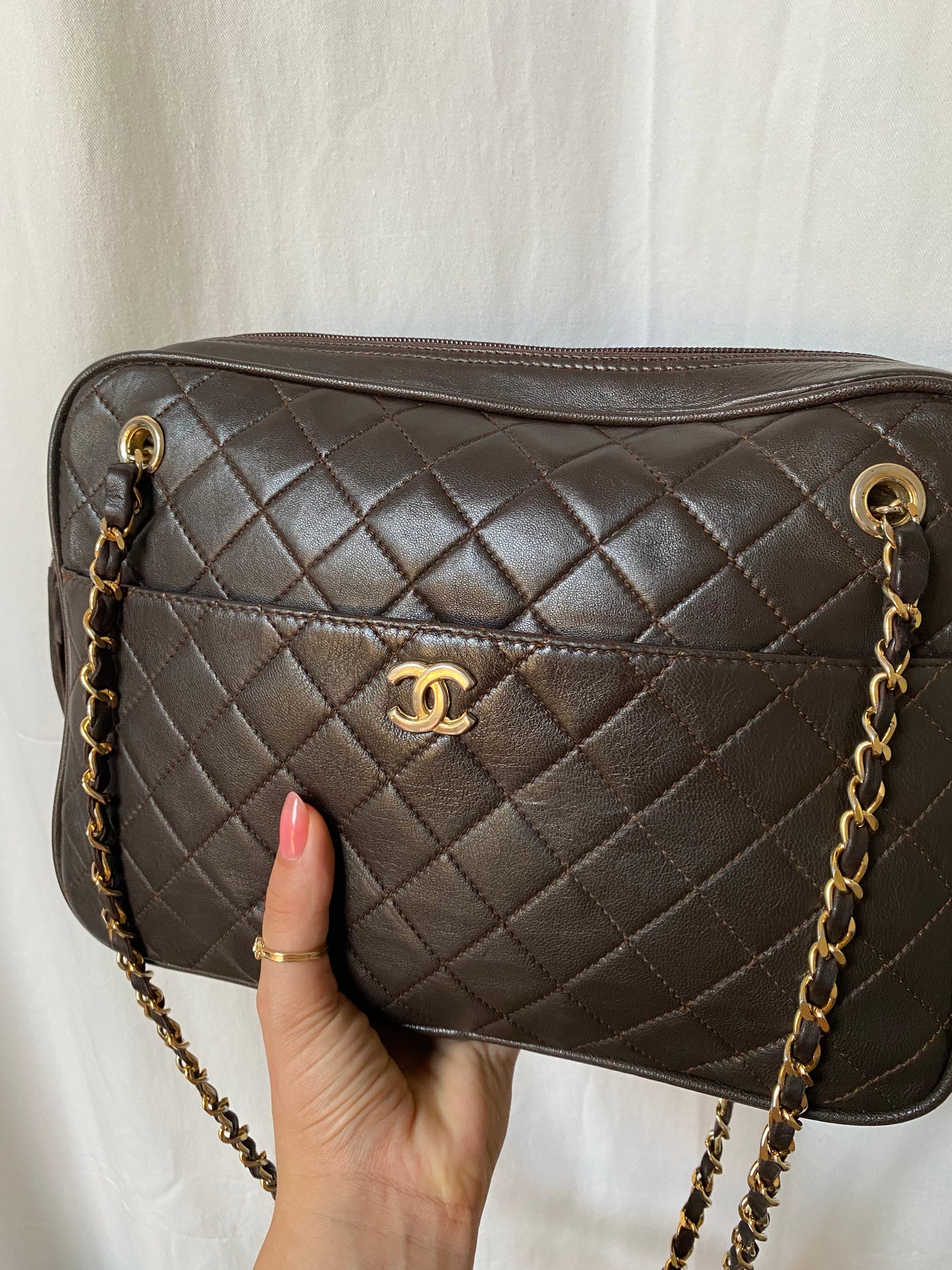 Chanel Camera Bag Chocolate