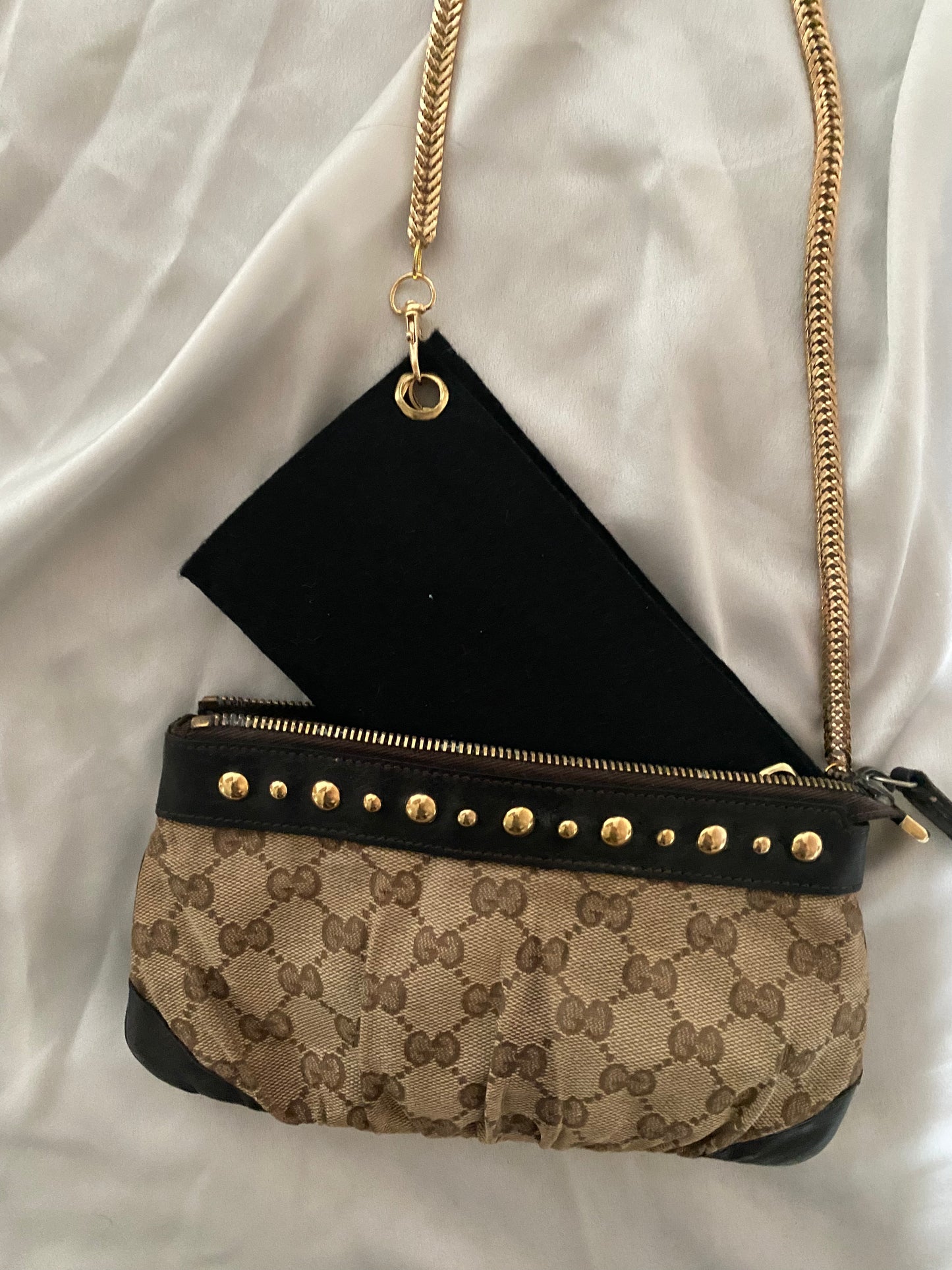 Gucci classic monogram clutch bag