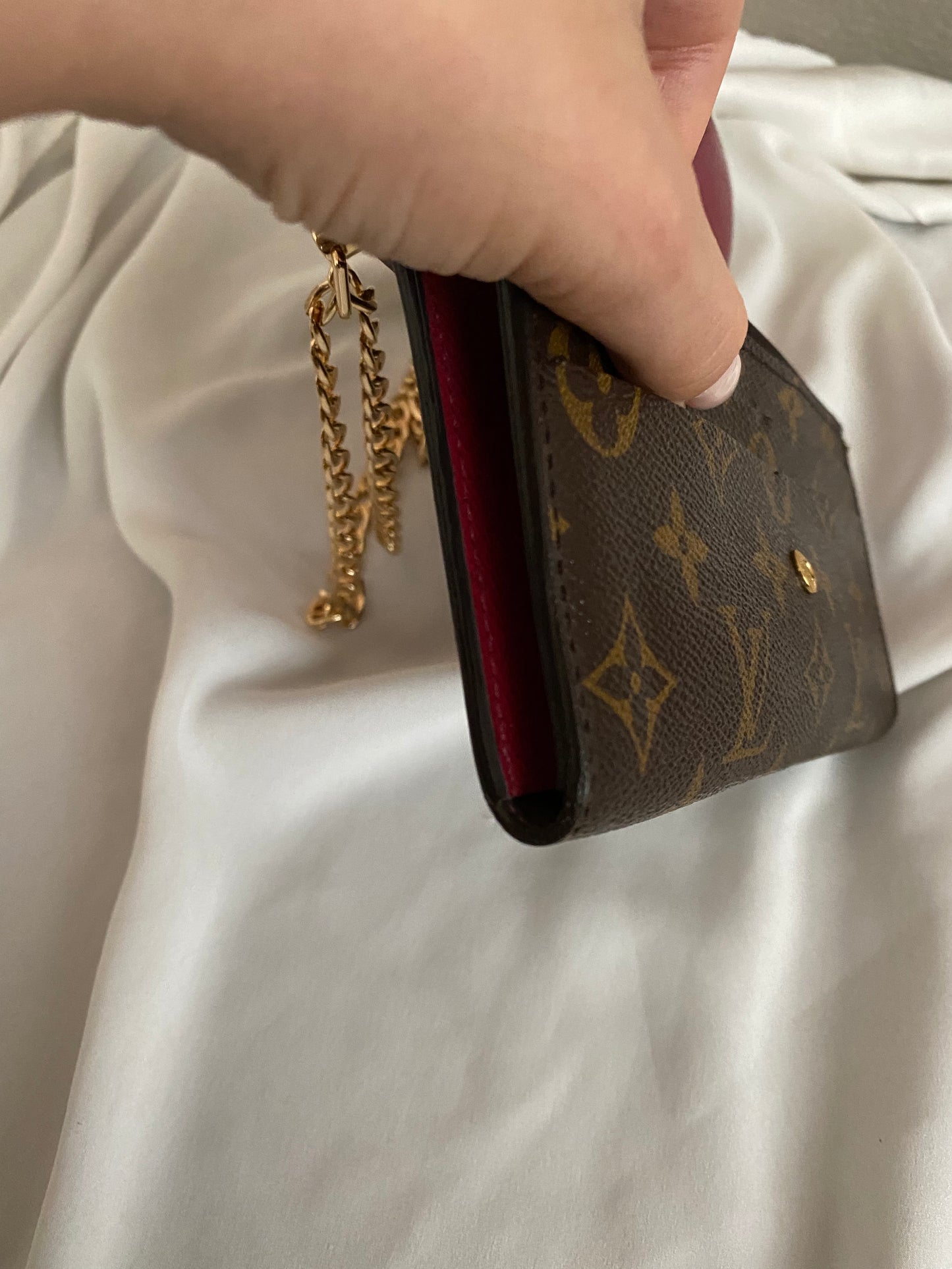 Louis Vuitton Pochette Monogram purple interior