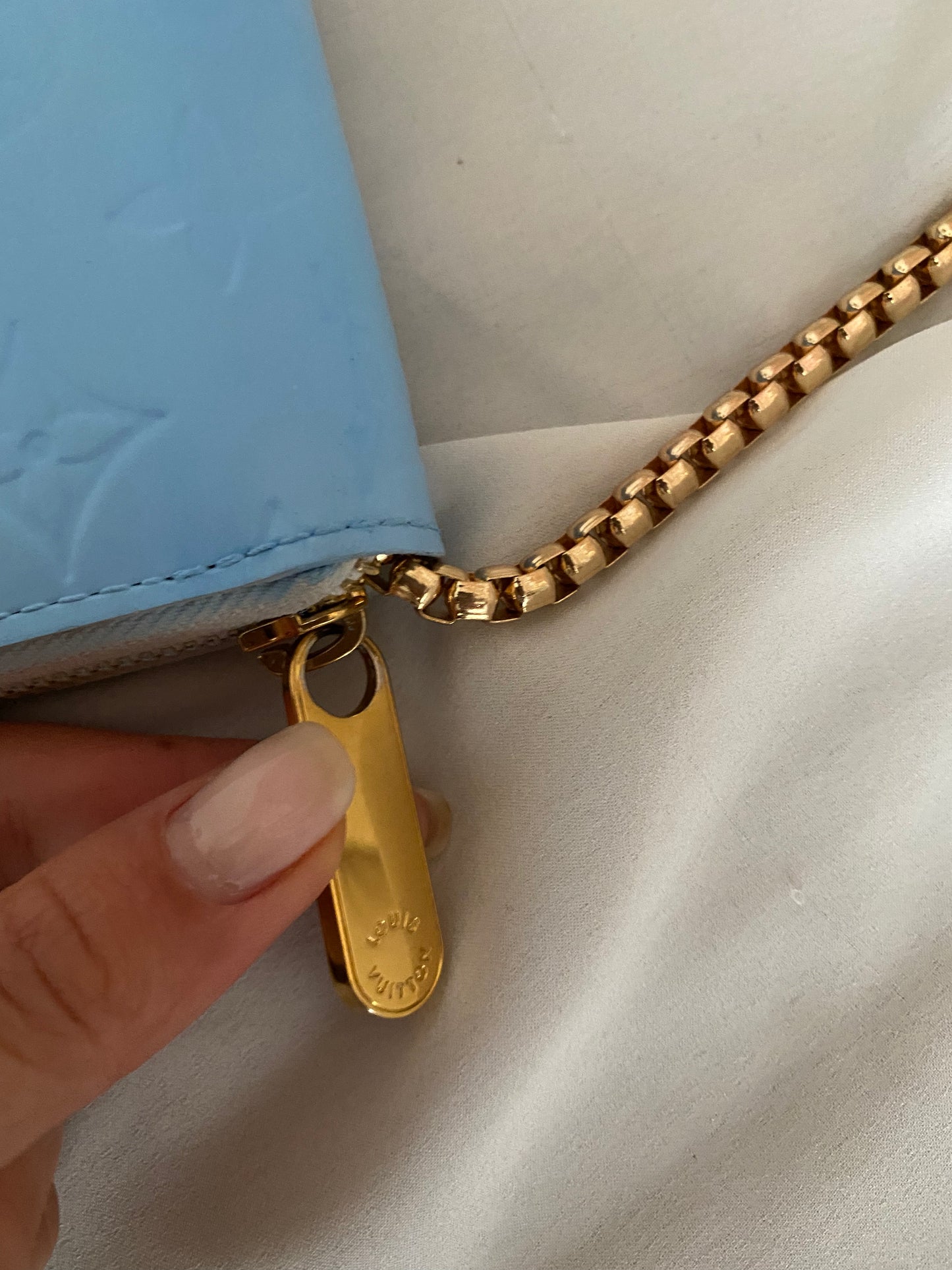 Louis Vuitton Glacier blue clutch bag