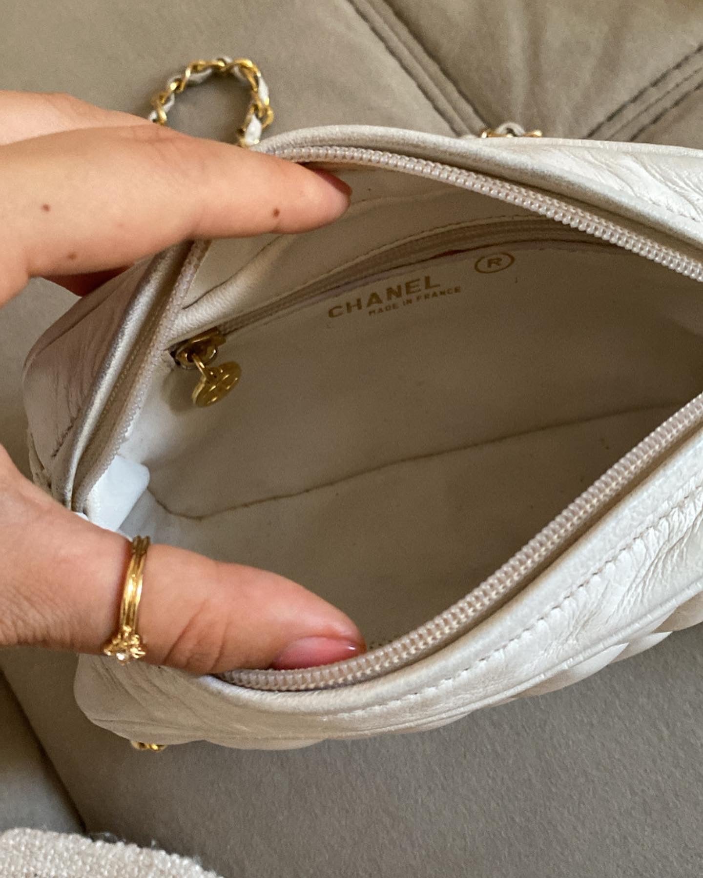 Chanel Mini Camera Bag White