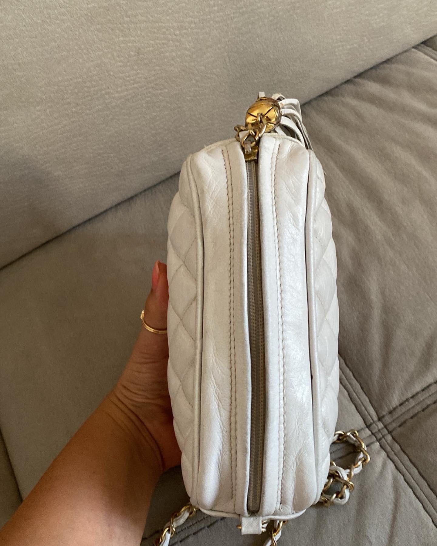 Chanel Mini Camera Bag White