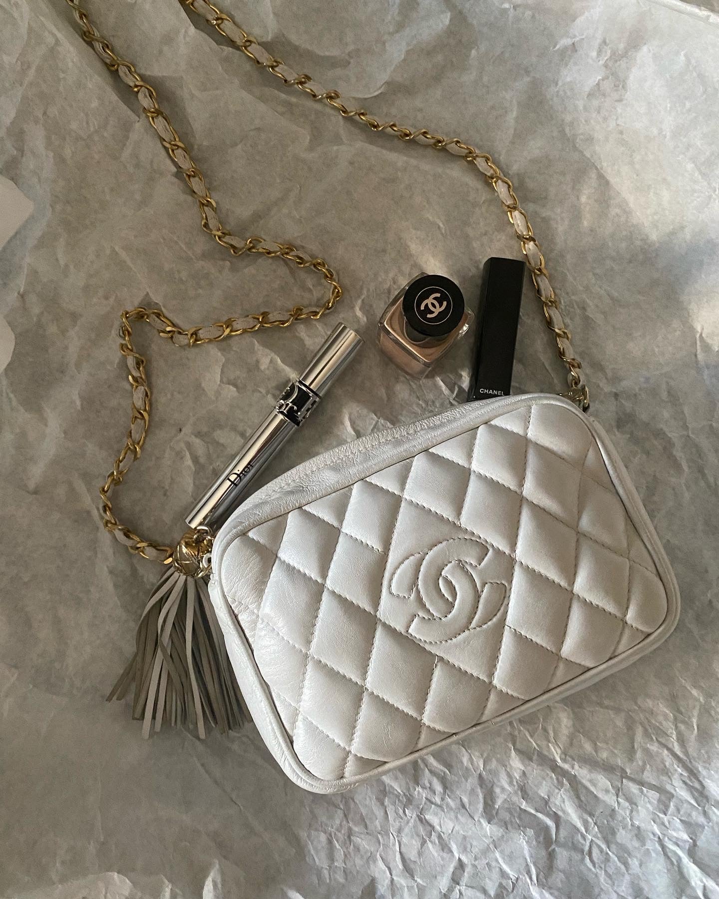 Chanel Mini Camera Bag White