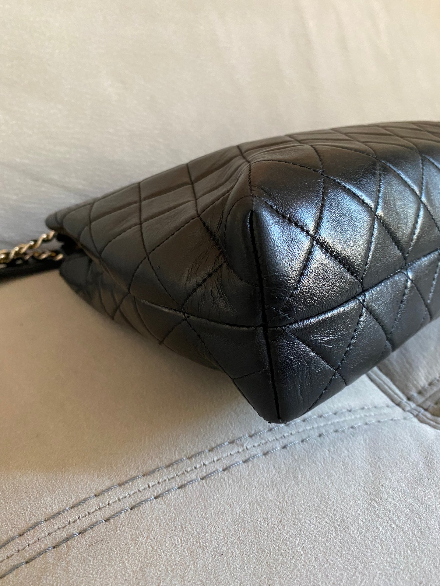 Chanel Black Maxi Logo Bag