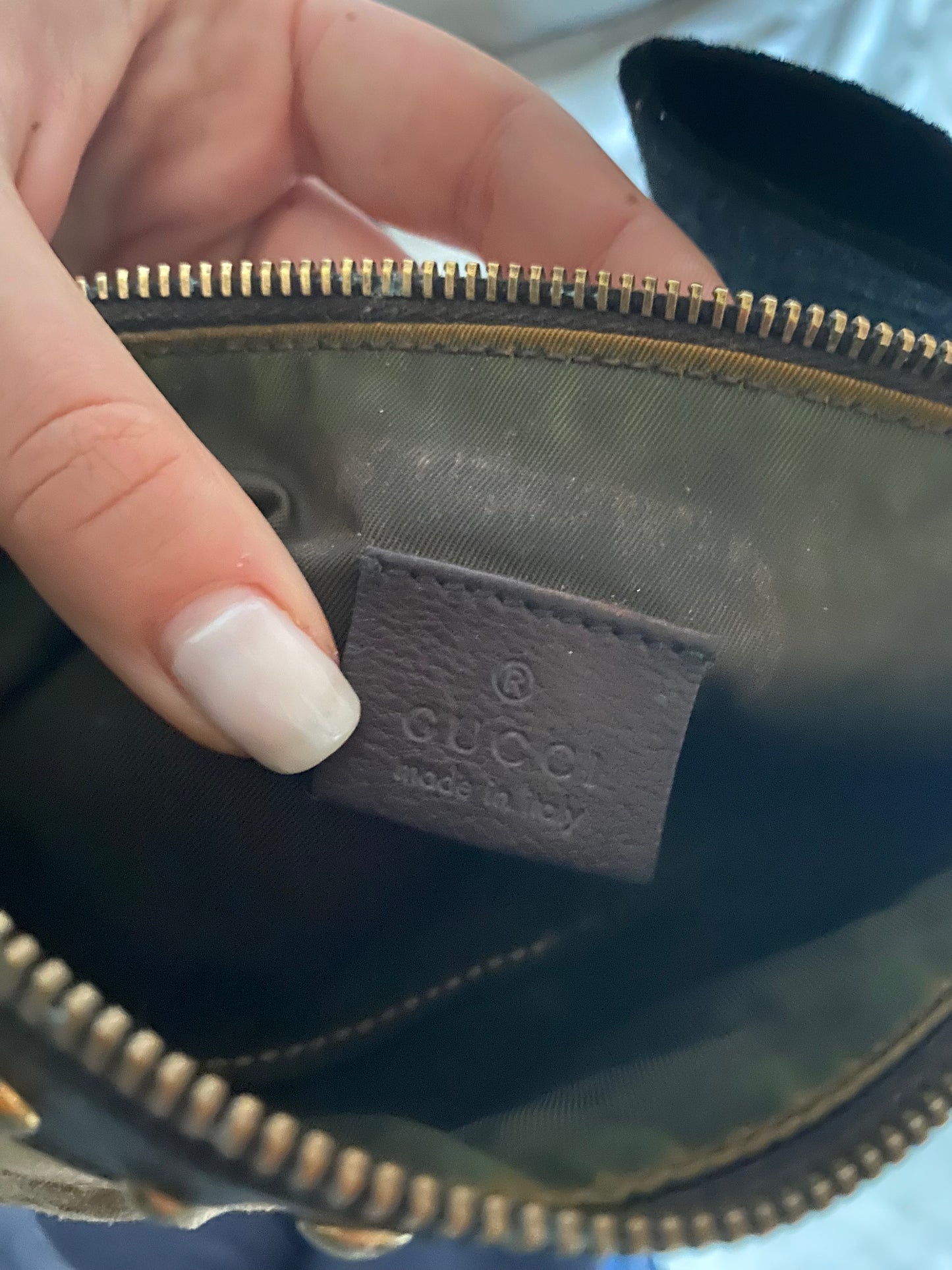 Gucci classic monogram clutch bag