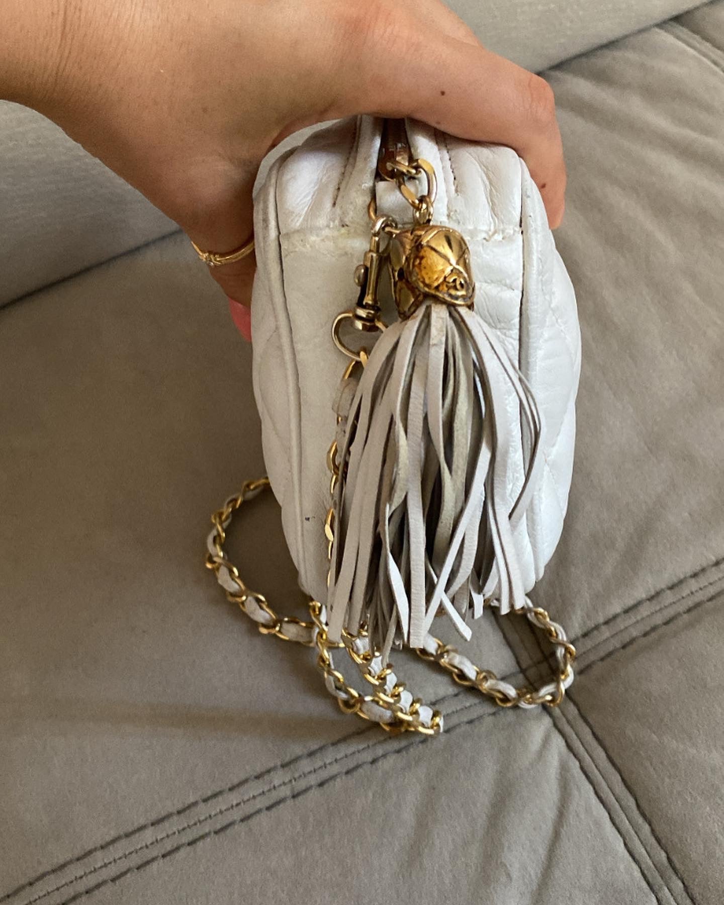 Chanel Mini Camera Bag White