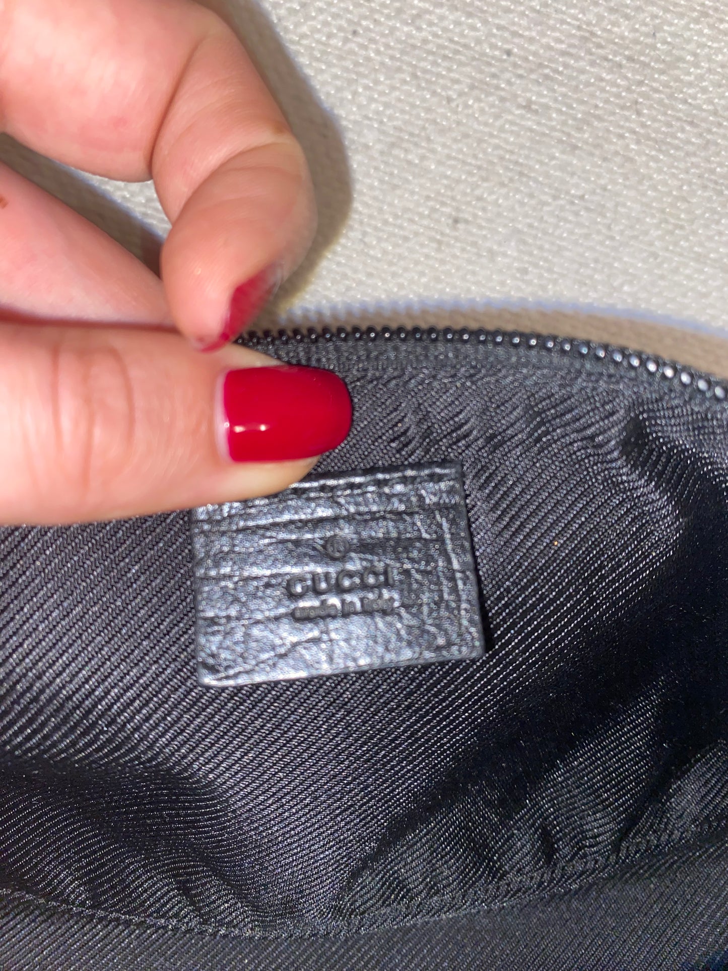 Gucci black monogram boat