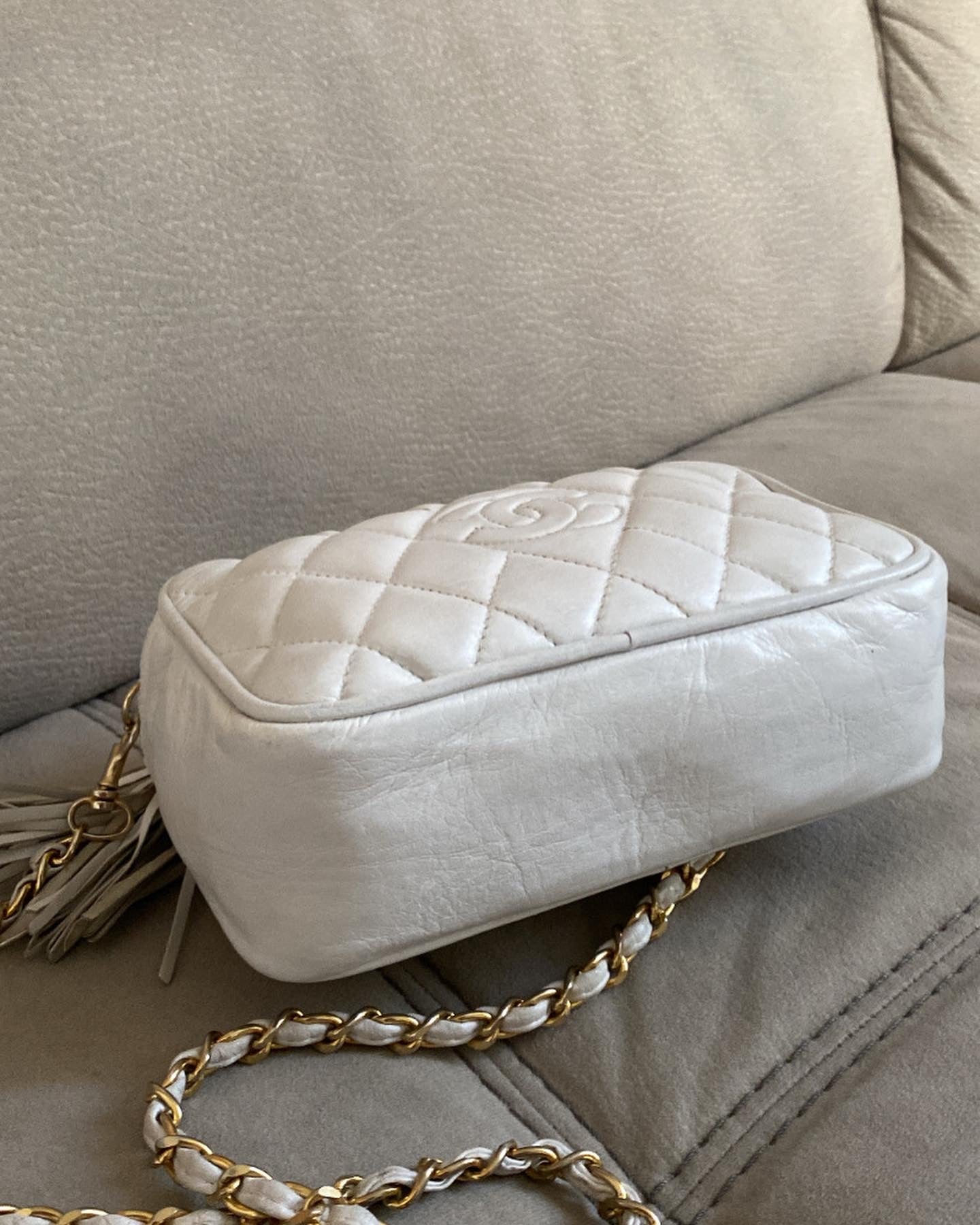 Chanel Mini Camera Bag White