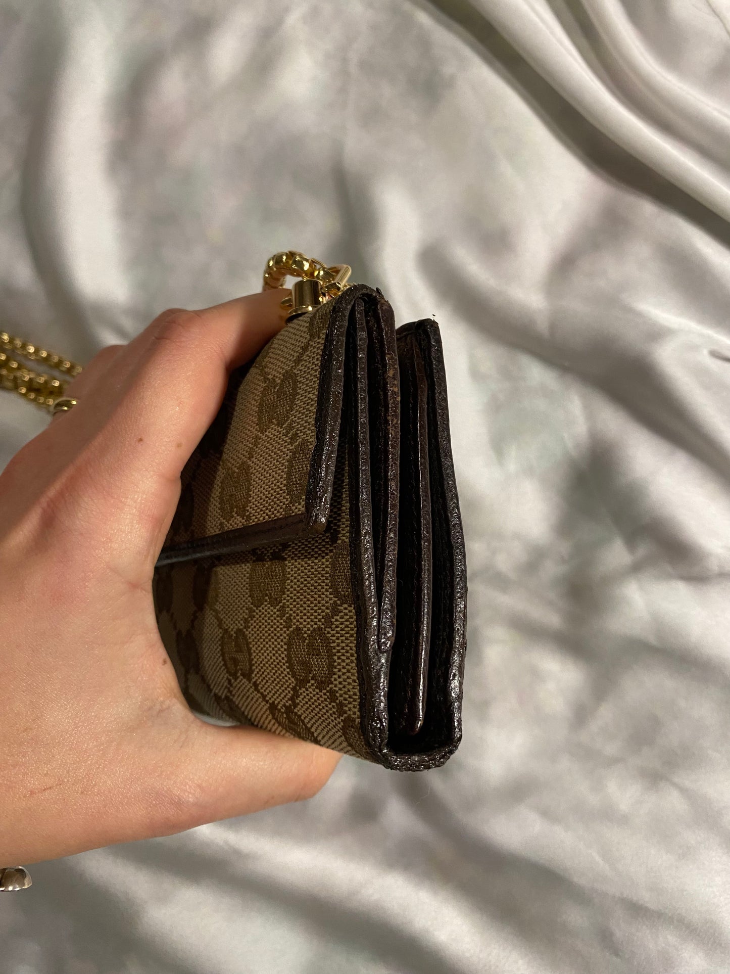 Gucci classic monogram clutch bag