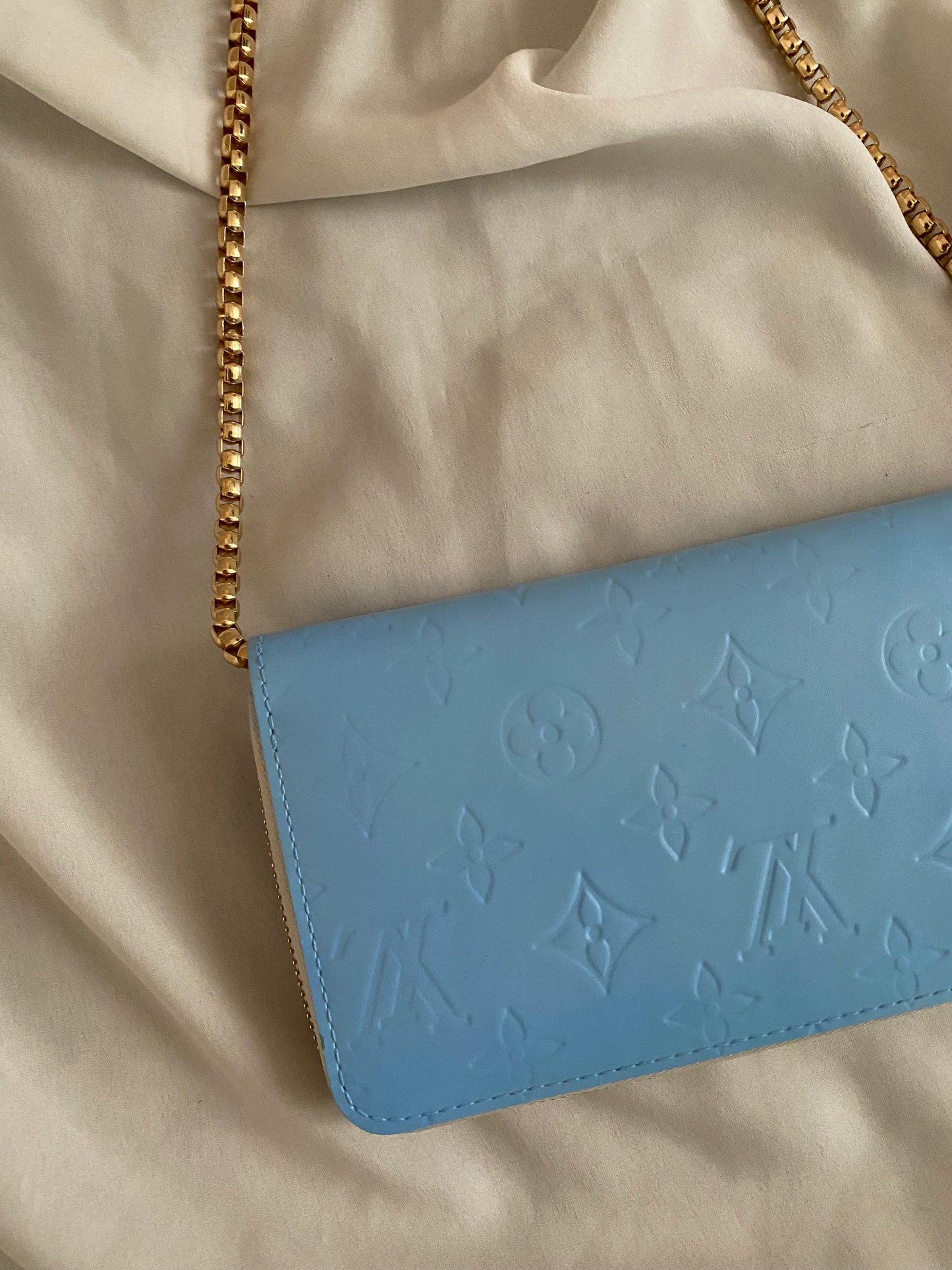 Louis Vuitton Glacier blue clutch bag