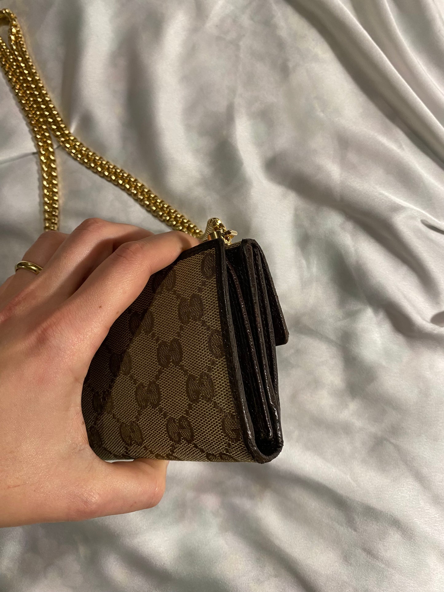 Gucci classic monogram clutch bag