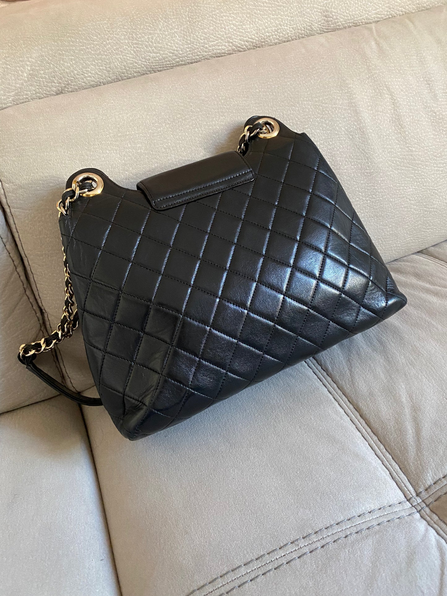 Chanel Black Maxi Logo Bag