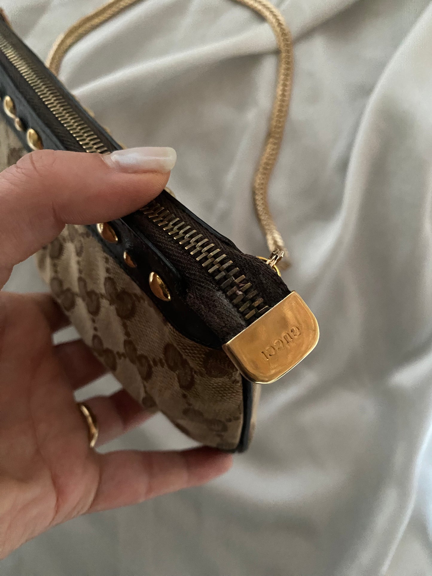 Gucci classic monogram clutch bag